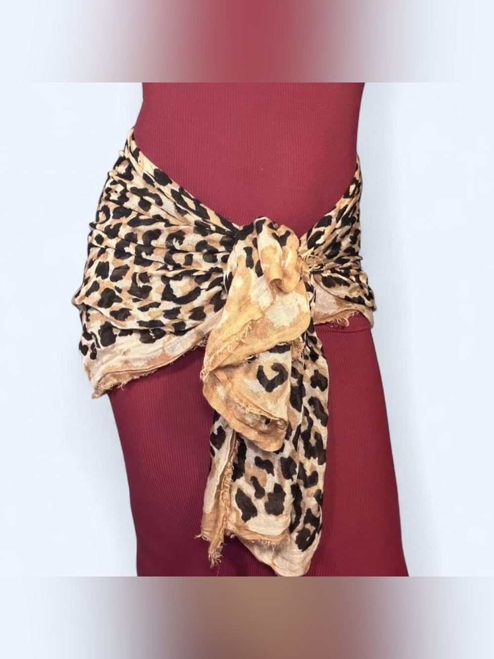 Y2K Animal Print Scarf Belt!